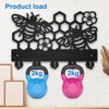 MAYJOYDIY Wooden Honey Bee Flower Key Rack 11.8x7.8inch Beehive Key