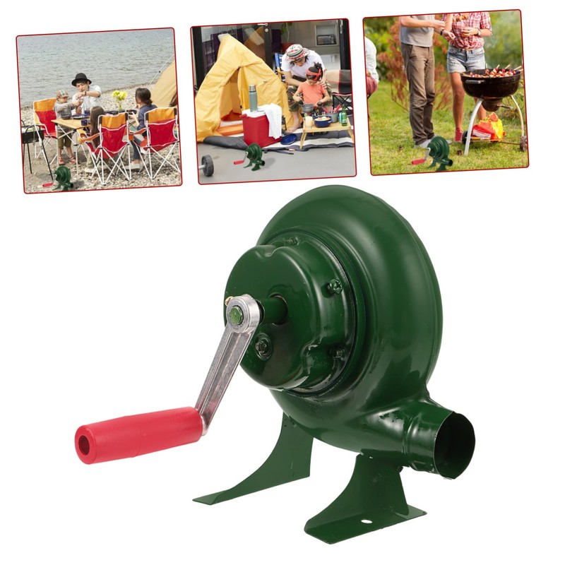 Outanaya Hand Crank Bbq Fan Portable Fire Blower Utility Blower
