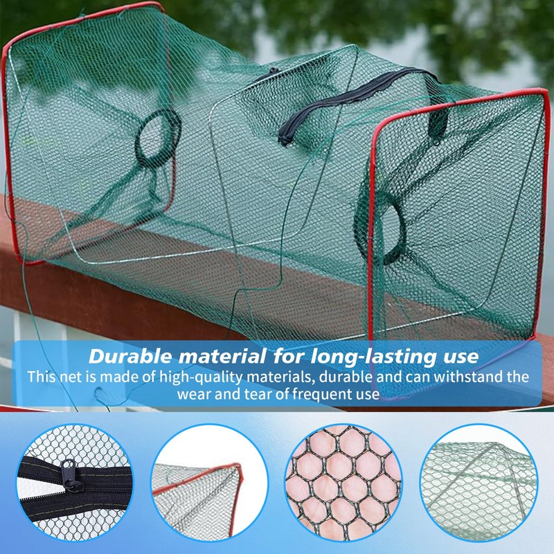Bait Traps Fishing Nets, Foldable Nylon Fishing Supplies Tool for