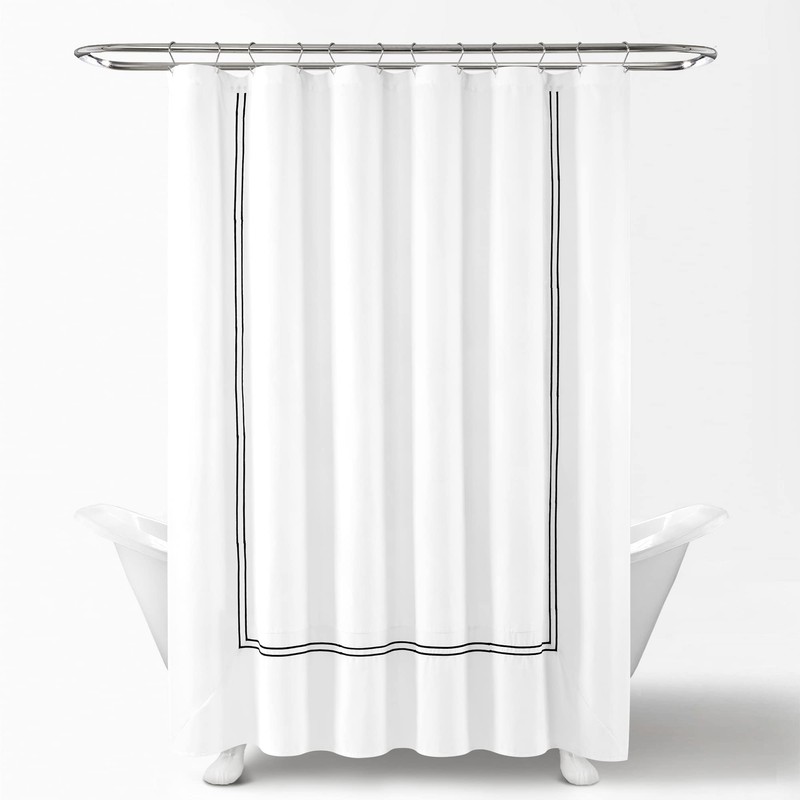Lush Decor Hotel Collection Shower Curtain, 72" x 72", White