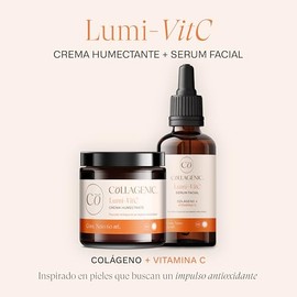 COLLAGENIC 2 Pack Serum + Crema Facial | 50 ml Suero con Colágeno Hidrolizado + 60 ml Crema con Filtros Solares Vitamina C, Ácido Hialurónico, Retinol