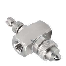 MroMax 1/4BSPT Female Thread Air Atomizing Nozzle 304 Stainless Steel Misting Nozzle 80 Degree Siphon Fan-Shape Spray Tip Nozzles