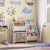 Kids Bookshelf and Toy Storage Organizer - 3 Tier Book