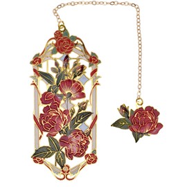 BLBMH Rose Bookmarks for Women Mother's Day Gifts Teacher Appreciation Gifts Birthday Christmas Unique Gifts Cute Pretty Metal Book Marks for Grils Mom Readers Book Lovers - Red