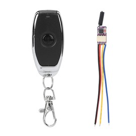 Remote Control Key Fob with 3 Adjustable Working Modes, Remote Control Relay Switch Single Key, Smart Relay Remote Control Switch 1 Channel Key Receiver + Transmitter