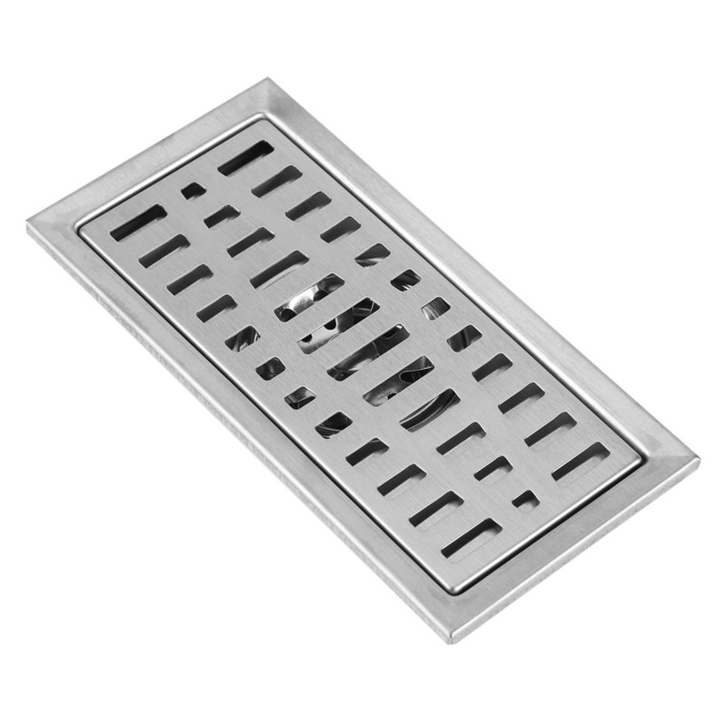 ASHATA Rectangle Stainless Steel Anti-Odor Floor Drain Strainer for Kitchen,