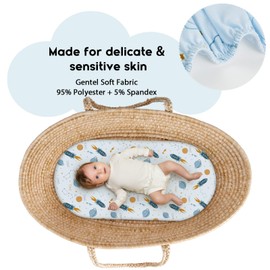 Yoofoss Cot Bed Sheets 81 x 41 cm Fitted Super Soft and Breathable Cot Bed Sheets Cozy Baby Cot Sheets 2 Pack