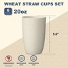 Wrova Wheat Straw Cups 6 PCS Good Alternative to Plastic
