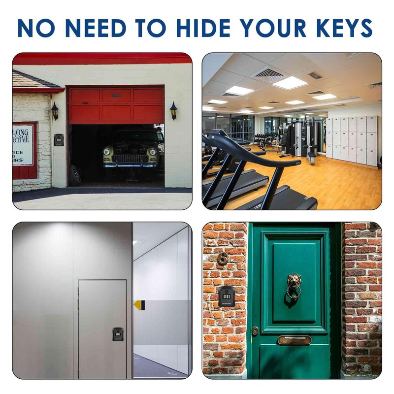 GIVERARE Lock Box, 4 Digits Combination Lockbox, Waterproof Outdoor Key