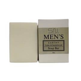 Seoul Naturals Men's Earthy Cedar & Sandalwood Soap Bar, k beauty, 4 oz
