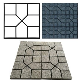 Qiilu Concrete Cement Paving Black Pp Paving Pavement Concrete Stepping Stone Garden Lawn Paver Walk