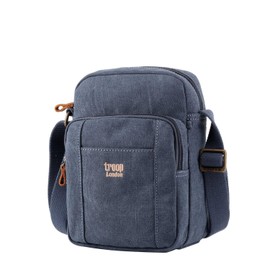 Troop London TRP0370 Classic Canvas Shoulder Bag, Purple, One Size, Purple