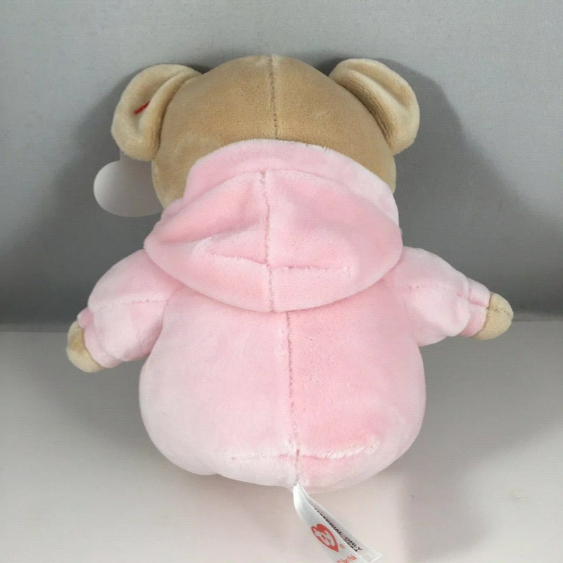 Ty BABY TY PJ BEAR PINK (Non-Removable Pajamas) (Regular Size