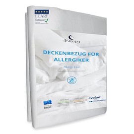 Mite Cover Blanket 135 x 200 Oeko-Tex Certified Allergy Sufferers Bed Linen 135 x 200 Mite Cover for Blankets Encasing Bed Linen Dust Mites Bed Linen / Mites and Bed Bugs Bed Linen 135 x 200 cm