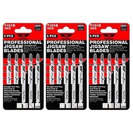 15 x TopsTools T101B Jigsaw Blades Compatible with Bosch, Dewalt, Makita, Milwaukee and many more