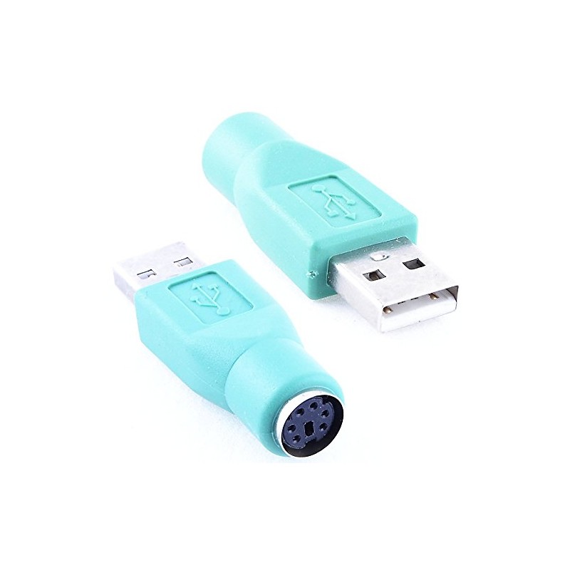 USB Male to PS2 Female Adapter for Mouse Green