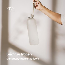 KIVY Trinkflasche 1,5 Liter- Kohlensäure geeignet & Auslaufsicher - Für Sport, Schule & Büro - Sport Trinkflasche Gym - Wasserflasche 1,5 Liter Sprudel geeignet - Spülmaschinenfest