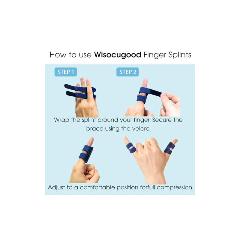 5Pcs Thumb Finger Splints, Small Finger Splints for Broken, Arthritis,
