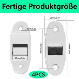 YOGAZEN Set of 4 belt guide, roller shutter belt guide, surface-mounted, roller shutter belt winder, 40 mm hole spacing, roller blind belt guide, suitable for roller shutter belt 14 mm