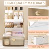Makeup Organizer with Drawer for Vanity, 2 Tier 5 Zones