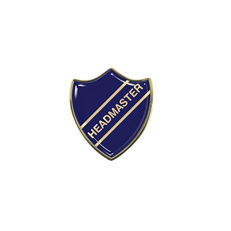 Capricornone Headmaster Gel Domed Blue School Shield Badge