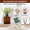 Modern Kitchen Soap Dispenser Set with Wood Tray, Amber Glass