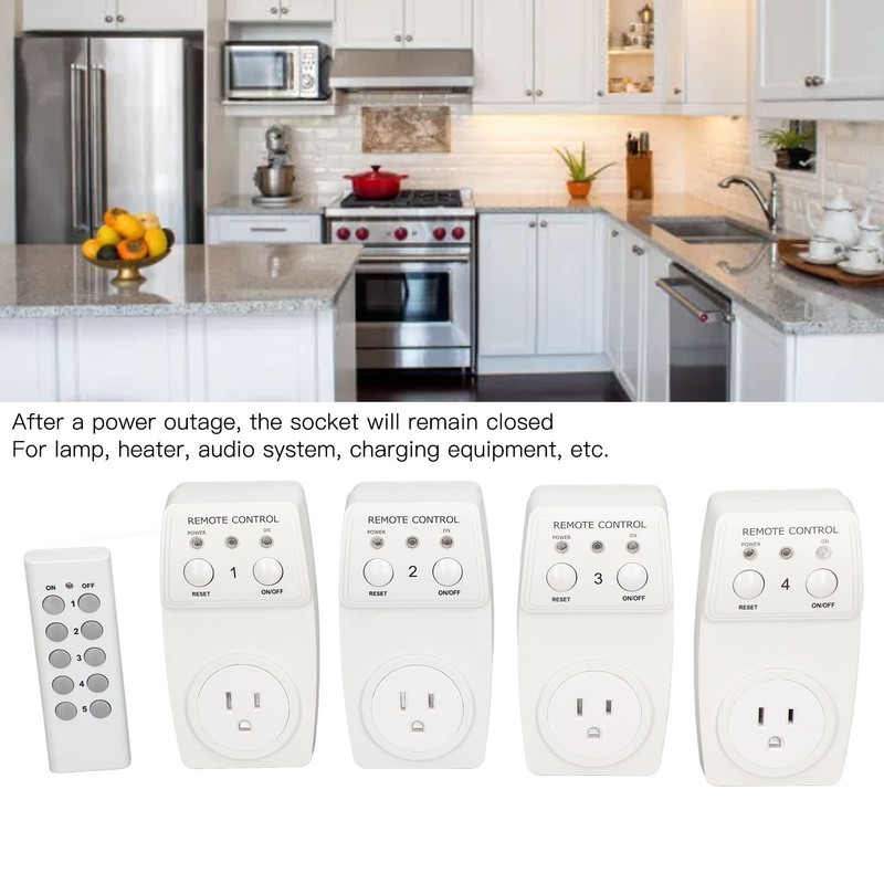 Smart Switch Socket with Remote Control Wireless Power Outlet Set