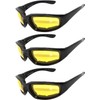 OWL - Padded Riding Glasses - Yellow Lens (3 Pack)