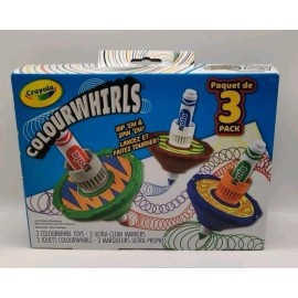 Crayola Colourwhirls Spin Art Set Toy with 3 Washable Markers