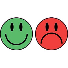 StickerTalk Happy and Sad Faces Vinyl Stickers, 2 inches by 2 inches