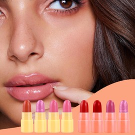 Juego de lápiz labial de tamaño de viaje, Juego de lápiz labial pequeño, Lip Colors Matte Glitter 16 piezas de maquillaje de lápiz labial, Paquetes portátiles de lápiz labial, juego de viaje de lápiz