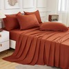Andency King Size Comforter Set with Sheets Burnt Orange -