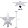 Livder 8 Inches Christmas Tree Top Crown Glitter Star Decoration