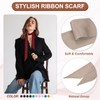 PATIKIL Stylish Ribbon Scarf, Solid Color Skinny Scarf Pure Long