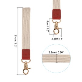 PATIKIL 8.2" Keychain Wristlet, Key Chain Wristlet Bracelet Braided Lanyard Car Key Wrist Strap Keychain Key Holder with Double Rings for Car Keys Wallet ID Card Phone, Beige