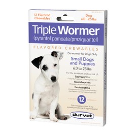 DURVET 12-Pack Triple Wormer Tablets for Puppies and Small Dogs