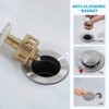 Pop Up Drain Stopper with Overflow for Bathroom Sink, Brushed