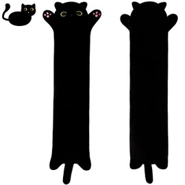 MIAOHAHA Plush Black Cat Toy Kids Plush Toy Pillow Cute Plush Cat Toy Gift for Kids(Black, 90cm/35.4in)