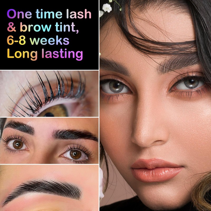 Libeauty Eyelash Tint Kit, Lash Tint Black and Eyebrow Dye
