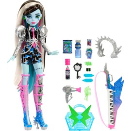 Monster High Doll, Amped Up Frankie Stein Rockstar with Instrument & Performance-Themed Accessories Like Headphones