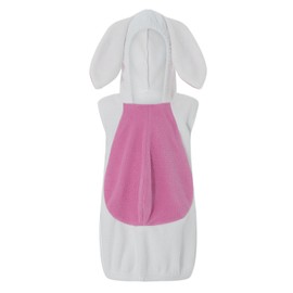 Kids Rabbit Costume Fuzzy Hooded Vest Animal Costume Cute Little Bunny Easter Outfit for Boys Girls (White, 3-4 Years)