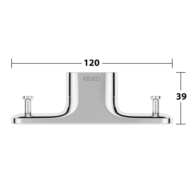 Keuco Edition 400, Double 11515010000 Hand Towel Hook Chrome-Plated