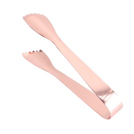 MAGICLULU Stainless Steel Ice Cube Tongs for Kitchen BBQ Grill Tongs Easy to Wash Multifunctional Rose Gold Design