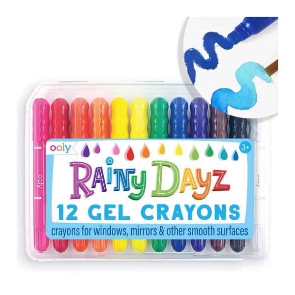 Ooly 12 Count Gel Crayons for Windows and Paper Vibrant