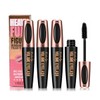 4D Silk Fiber Lash Mascara Extension Voluminous Fiber Mascara Waterproof & Smudge-Proof Mascara Long-Lasting No Flaking Natural No Clumping (3 Packs)