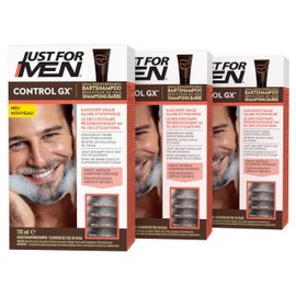 Just For Men Control GX Bartwäsche, Schnurrbart und Bart Färbe, Bart Farbe, Tönung, Bartfarbe, Reduziert Mit Jeder Wäsche Weiße Barthaare, Natürliche Ergebnisse - Alle Bartfarben, 118 ml (3x 118 ml)