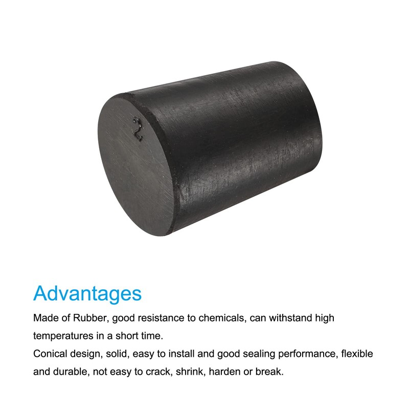 sourcing map Pack of 5 Tapered Rubber Caps 16 mm