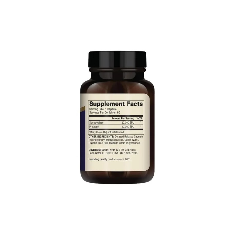Dr. Mercola Suplemento Serrapeptase Enzimas 60 Cápsulas Salud Cardiovascular