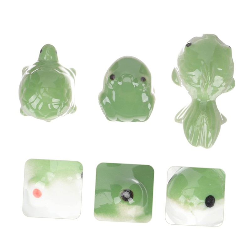 Abaodam 3Pcs Floating Ceramic Aquarium Decor Retro Style Fish Tank