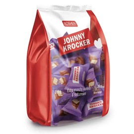 Roshen Johnny Krocker Dark Cocoa Wafers – 12.35 oz (350g), Approx. 36 Individually Wrapped Wafers with Milky White Cream – Extra Crunchy Chocolate Snack, European Dessert Treat